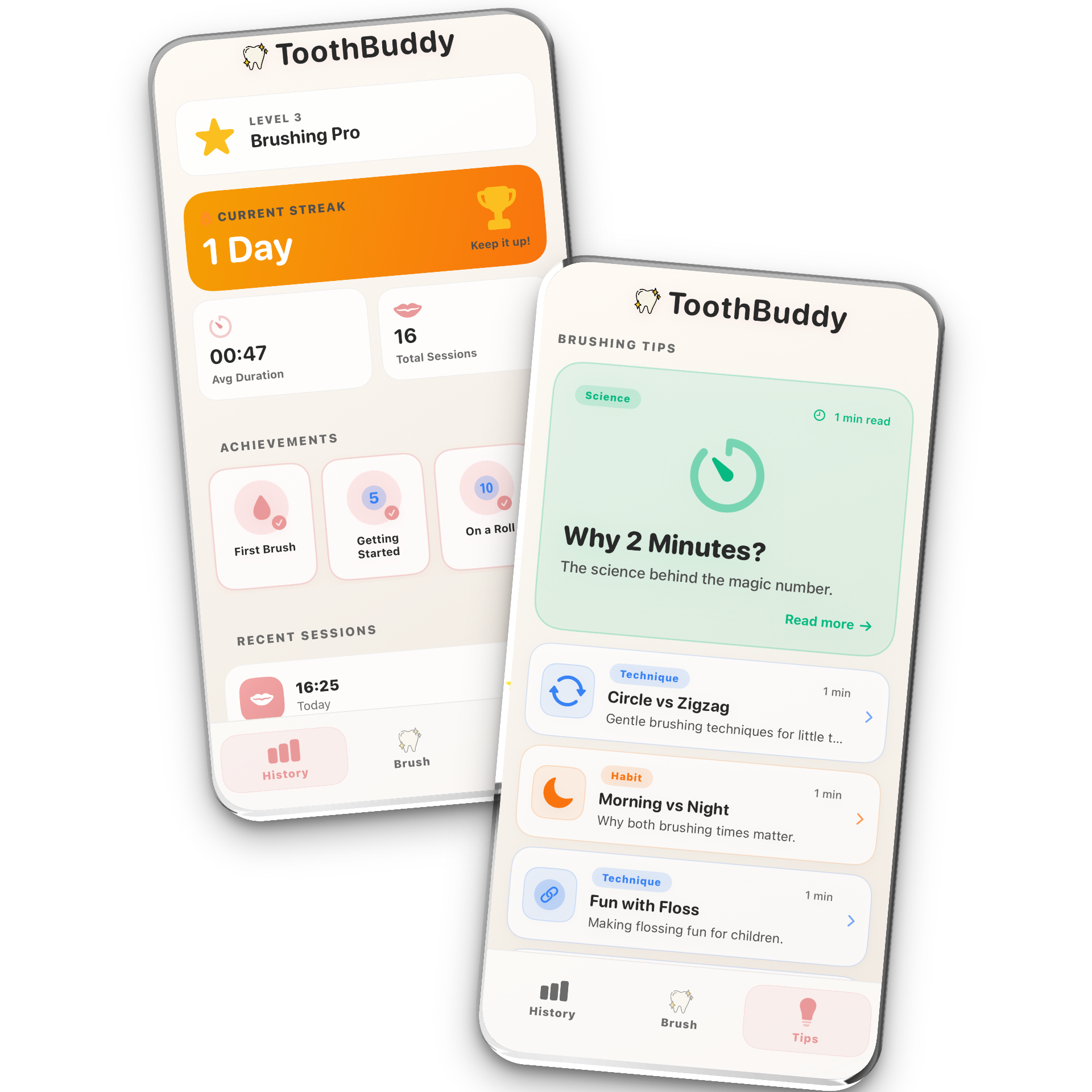 ToothBuddy app screenshots
